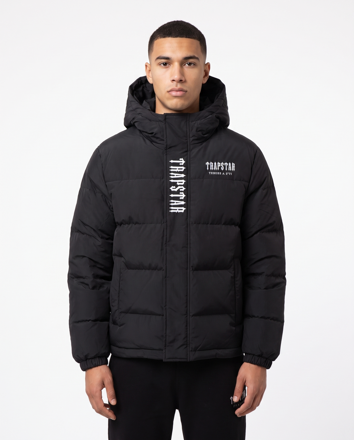 Chaqueta acolchada con capucha Trapstar — Negro