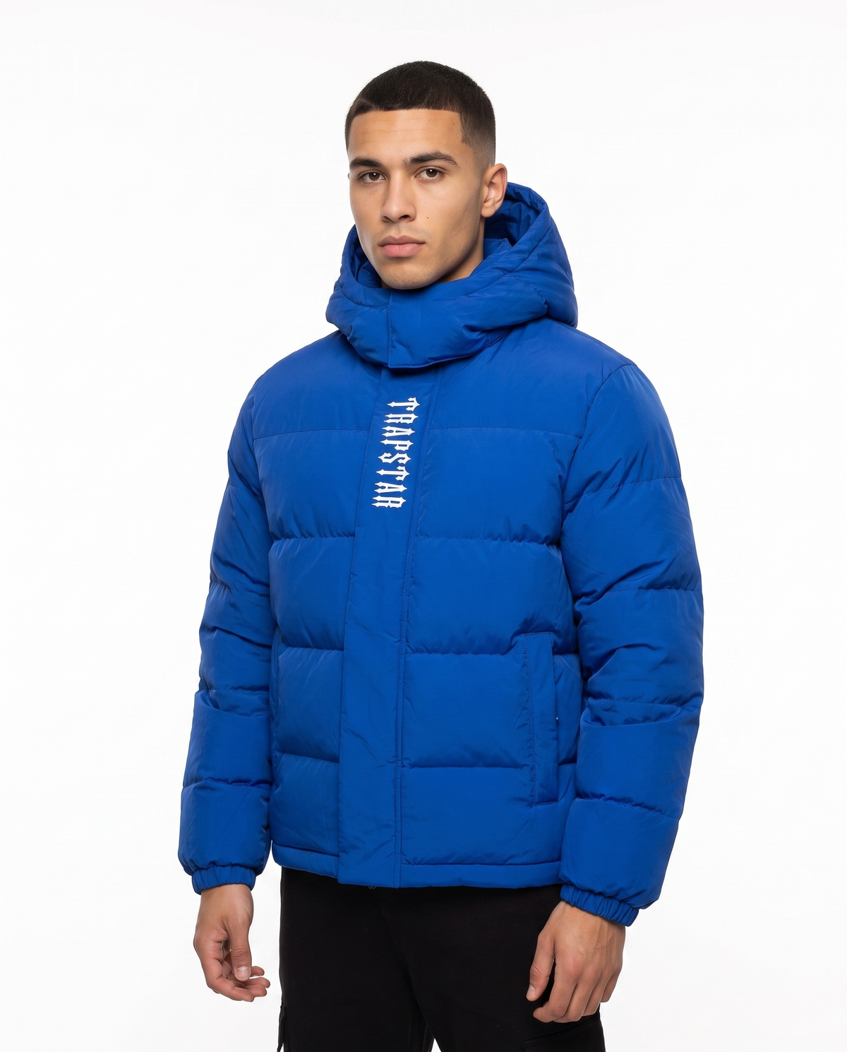 Chaqueta acolchada con capucha Trapstar — Azul eléctrico