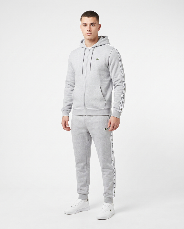 Chándal con cremallera y cinta lateral Lacoste — Gris
