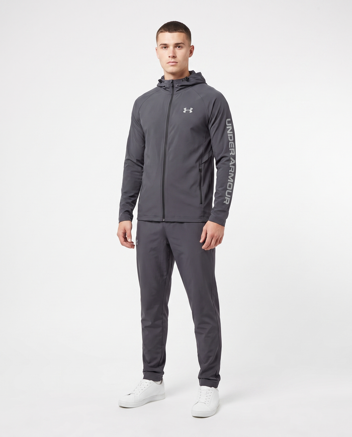 Chándal cortavientos con capucha Under Armour — Gris antracita