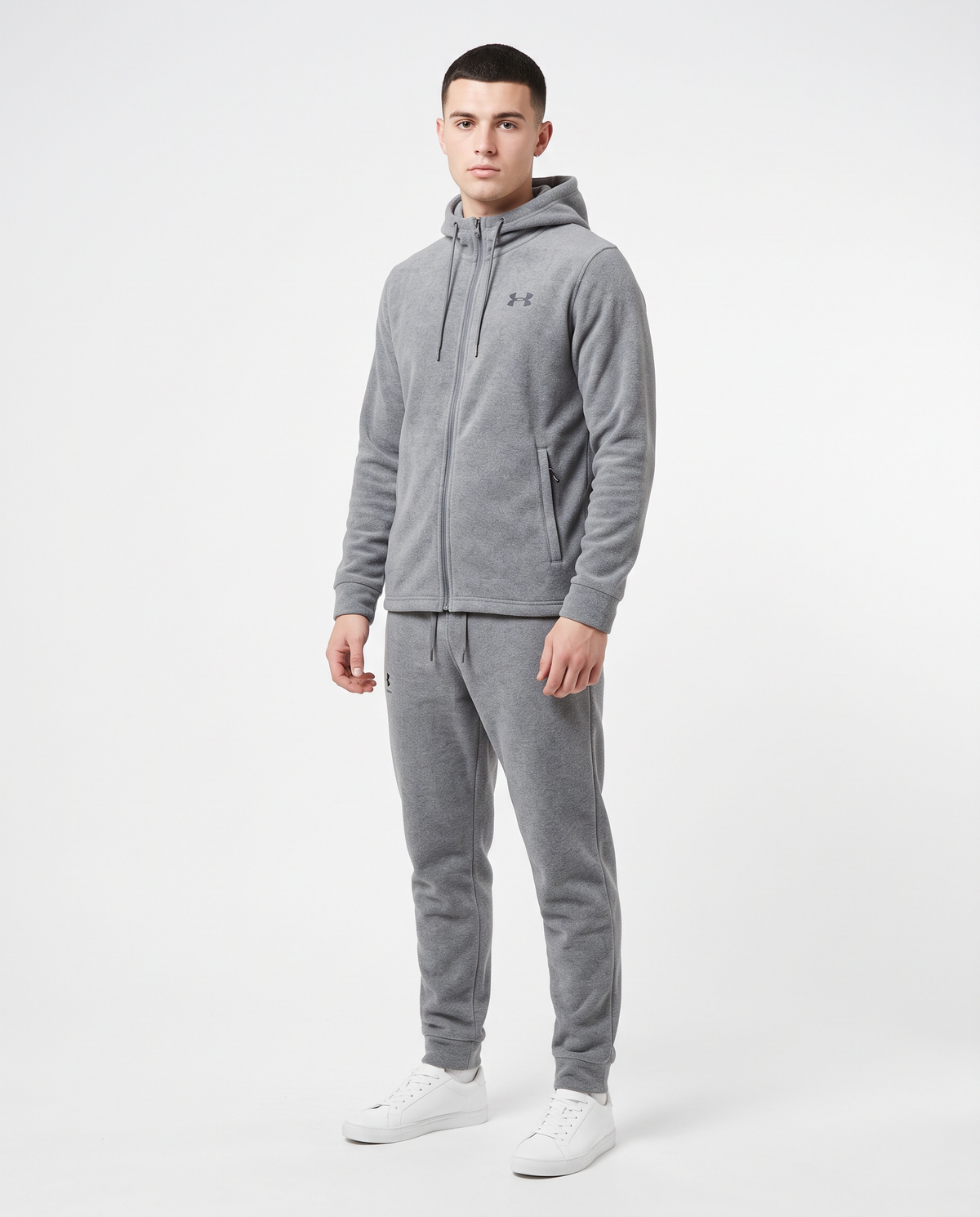 Chándal polar con cremallera Under Armour — Gris jaspeado