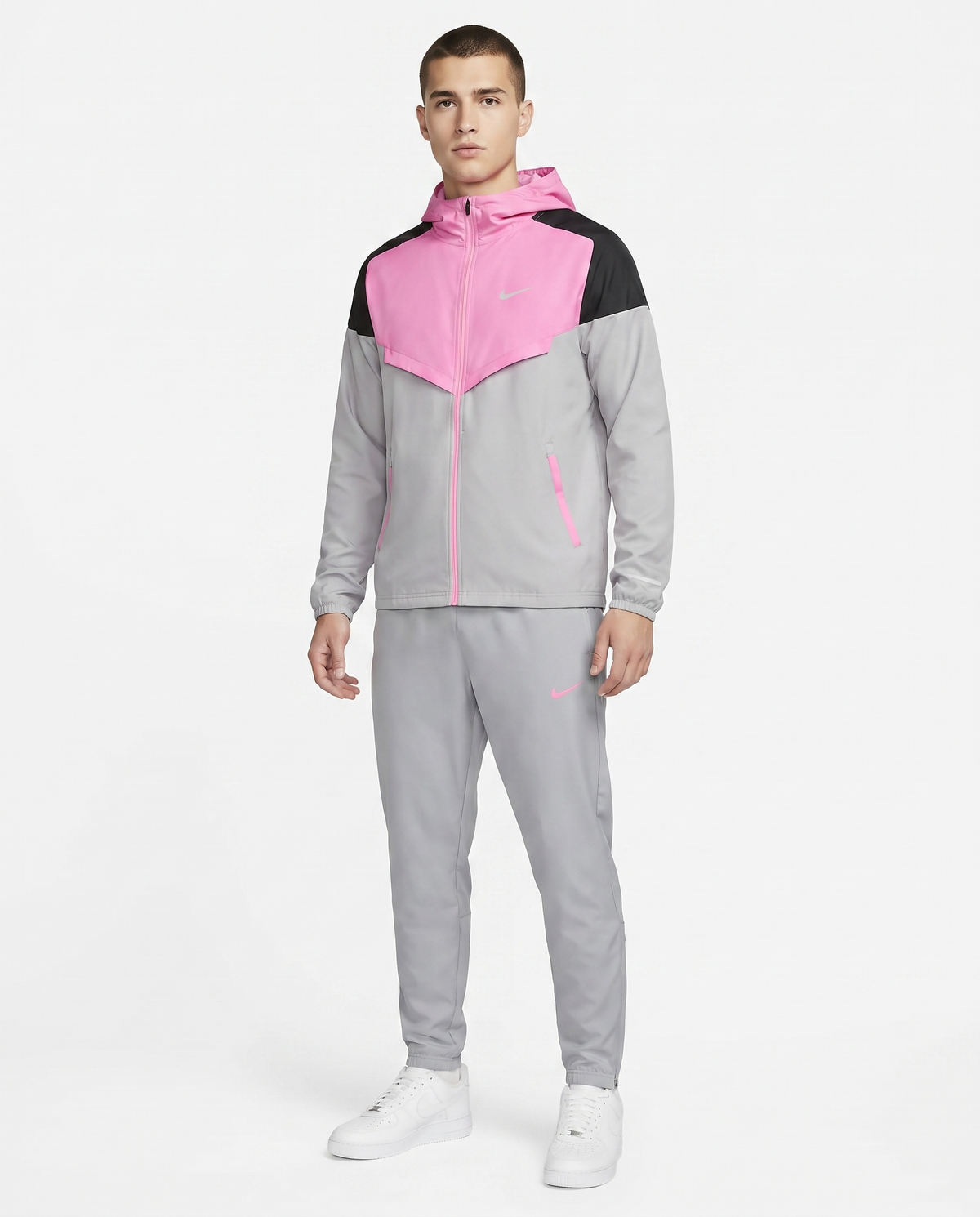 Chándal cortavientos Nike — Rosa y gris