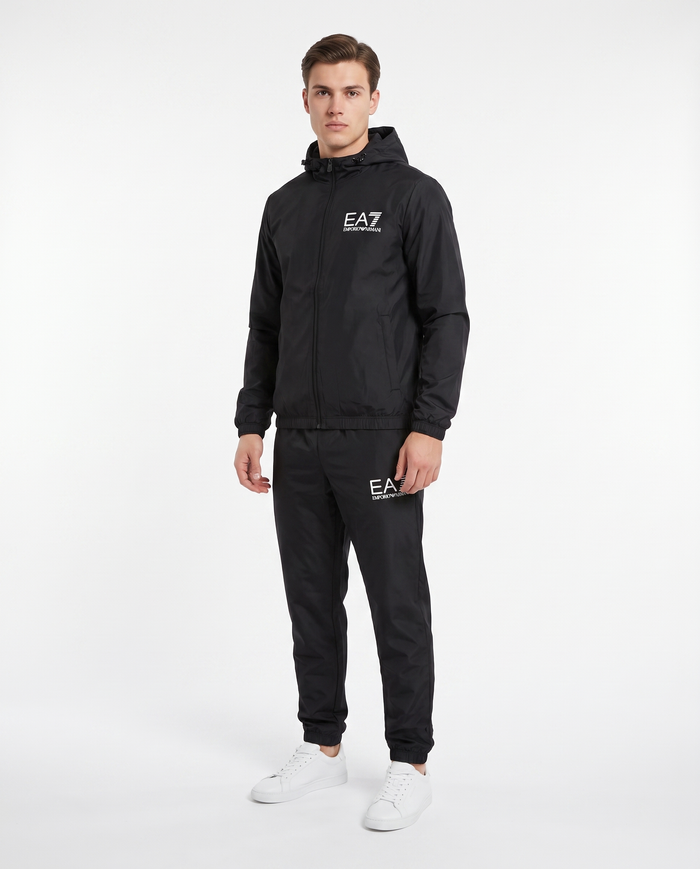 Chándal cortavientos EA7 Emporio Armani — Negro y blanco