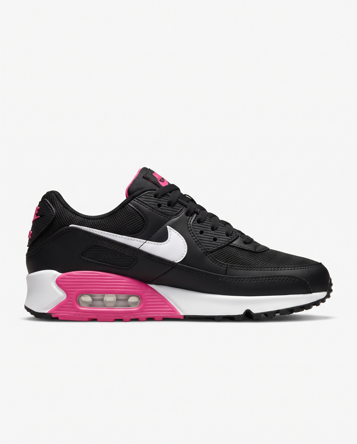 Zapatillas Nike Air Max 90 — Negro, blanco y rosa