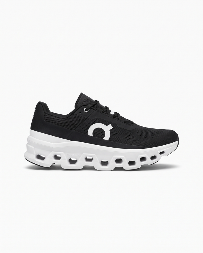 Zapatillas On Cloudmonster — Negro y blanco