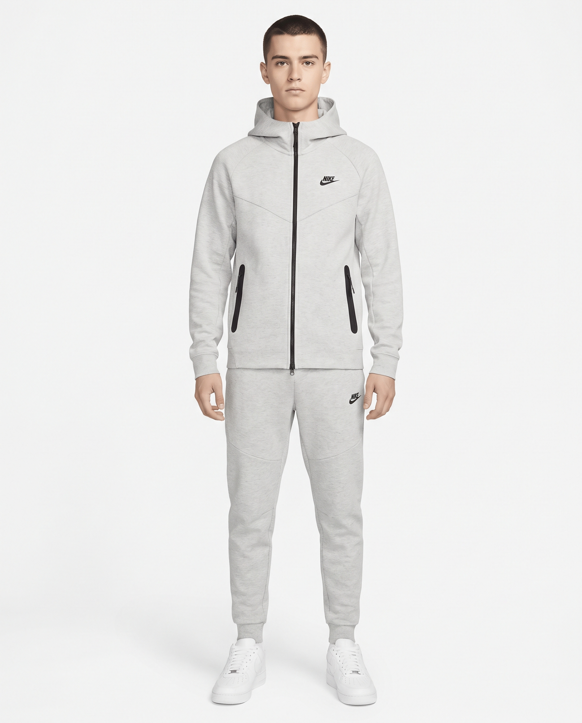 Chándal Nike Tech Fleece — Gris jaspeado
