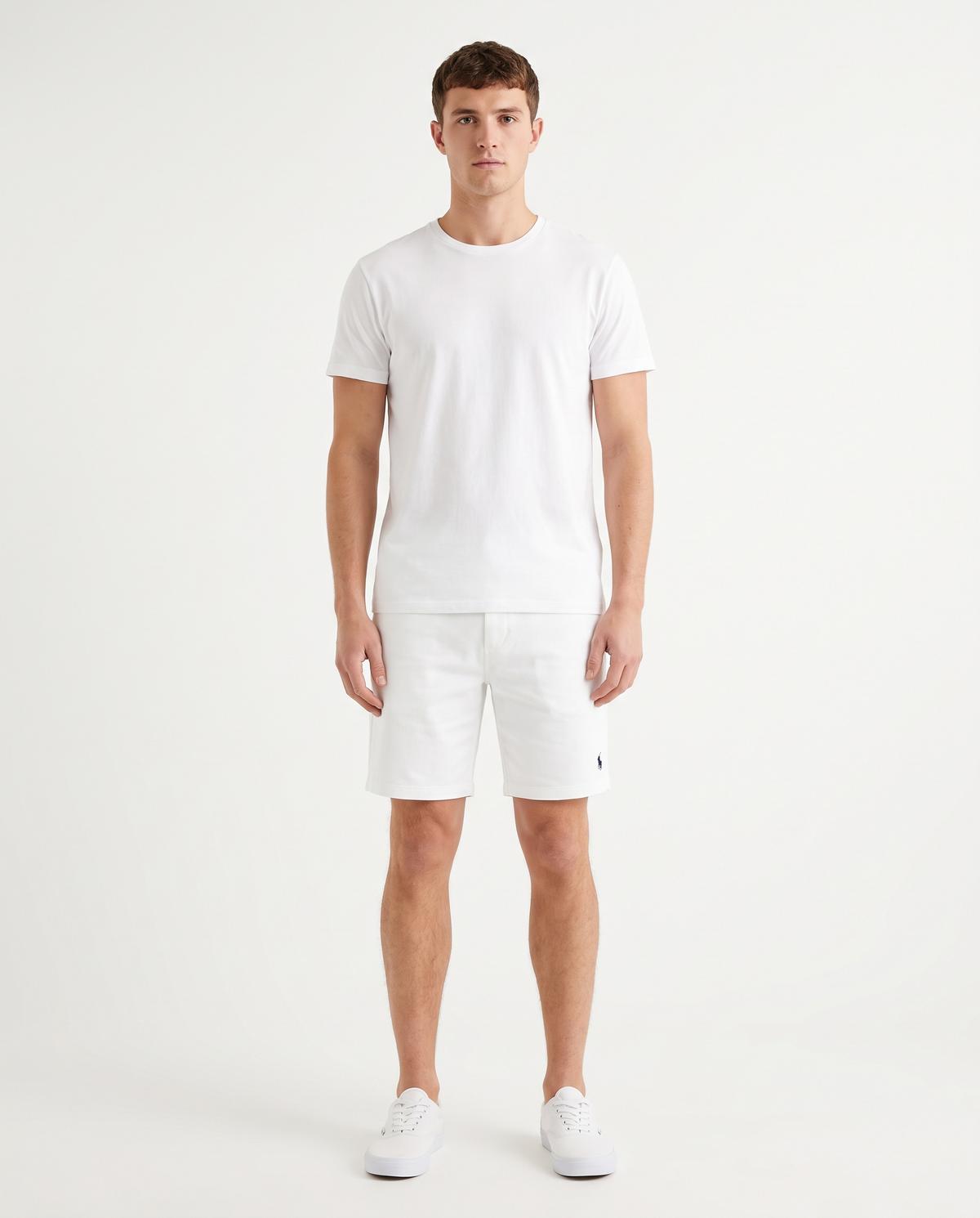 Conjunto Polo Ralph Lauren camiseta y pantalón corto — Blanco