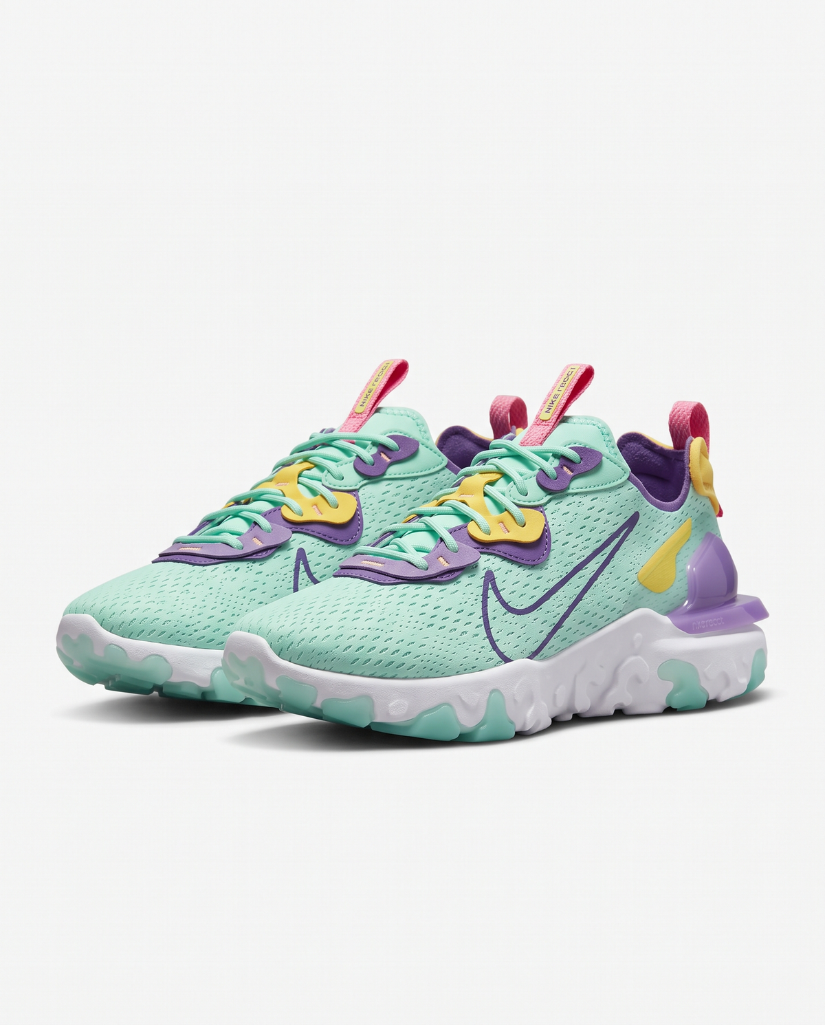 Zapatillas Nike React Vision — Verde menta y multicolor