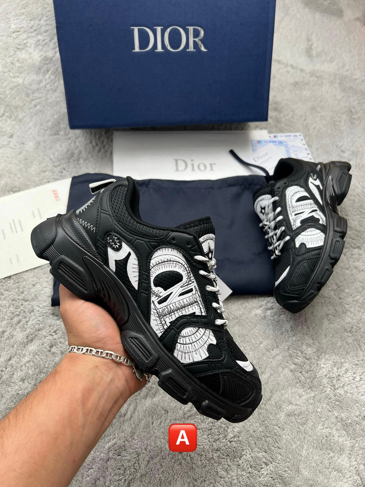 Zapatillas Dior B30 — Negro y blanco (modelo 2)