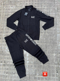 Chándal con cremallera EA7 Emporio Armani — Negro