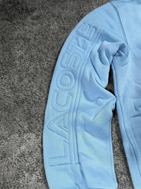 Chándal de algodón Lacoste con sudadera de capucha — Azul cielo