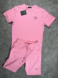 Conjunto camiseta y pantalón corto Prada — Rosa
