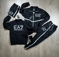 Chándal cortavientos EA7 Emporio Armani — Negro y blanco