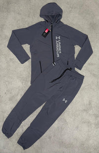 Chándal cortavientos con capucha Under Armour — Gris antracita