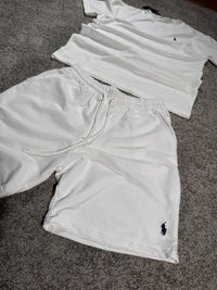 Conjunto Polo Ralph Lauren camiseta y pantalón corto — Blanco