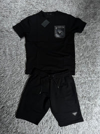 Conjunto Prada camiseta y pantalón corto — Negro