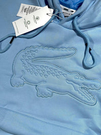 Chándal de algodón Lacoste con sudadera de capucha — Azul cielo