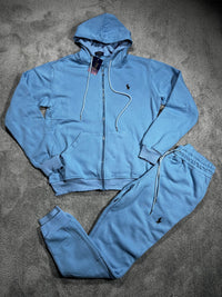 Chándal con cremallera y capucha Polo Ralph Lauren — Azul celeste