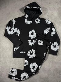 Chándal de algodón con capucha Denim Tears — Negro