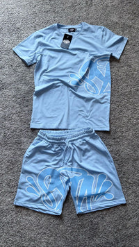 Conjunto Syna World camiseta y pantalón corto — Azul cielo