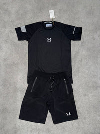 Conjunto Under Armour camiseta y pantalón corto — Negro