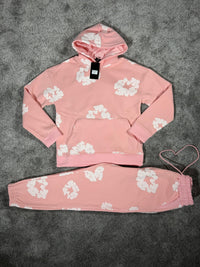 Chándal de algodón con capucha Denim Tears — Rosa claro