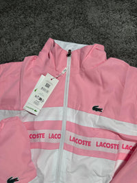 Chándal de poliéster Lacoste — Rosa y blanco