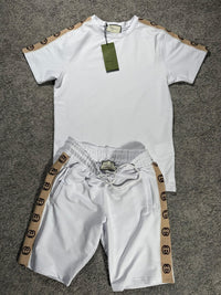 Conjunto camiseta y pantalón corto Gucci — Blanco