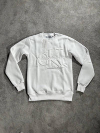 Sudadera Casablanca con logo en relieve — Blanco