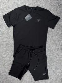 Conjunto camiseta y pantalón corto Prada — Negro