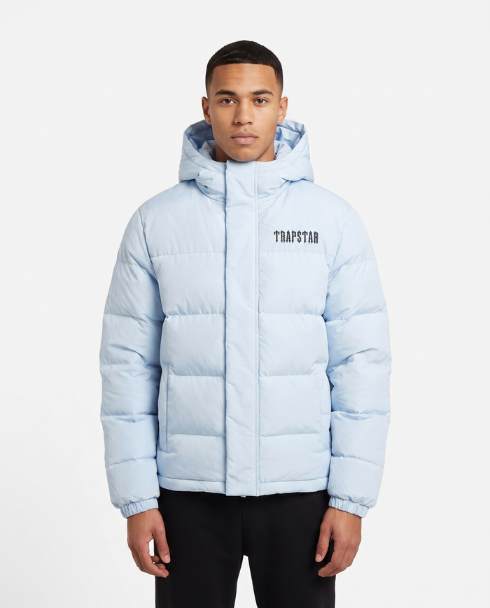 Chaqueta acolchada con capucha Trapstar — Azul celeste