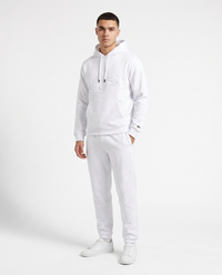 Chándal de algodón con capucha Lacoste — Blanco