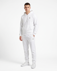 Chándal de algodón con cremallera Lacoste — Blanco