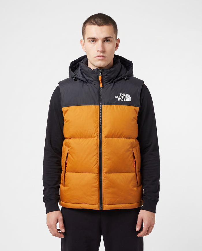 Chaleco acolchado con capucha The North Face — Naranja y negro