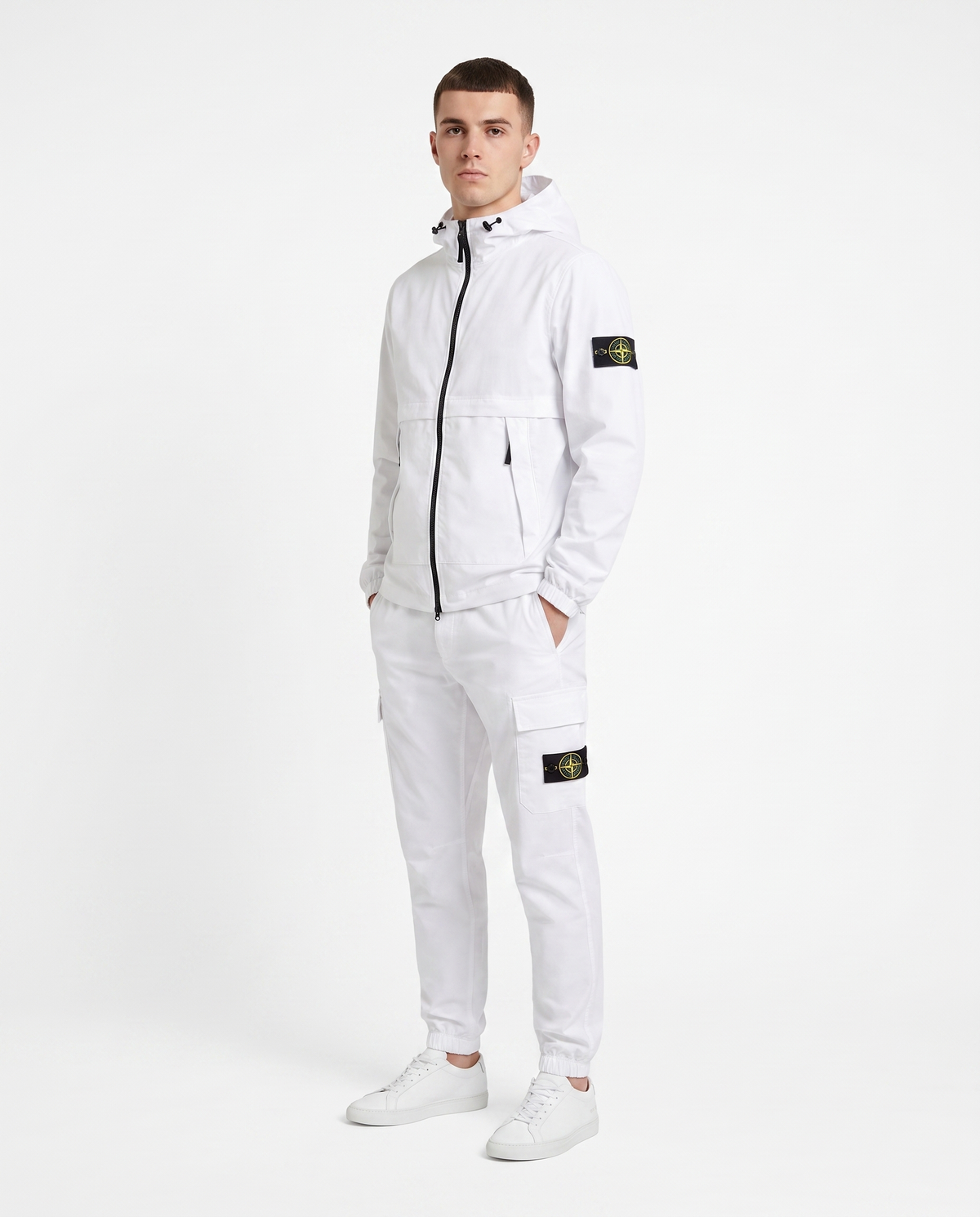 Chándal cortavientos Stone Island — Blanco