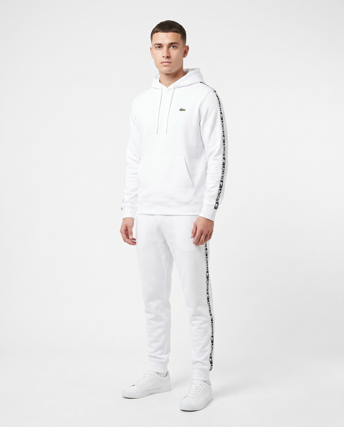 Chándal de algodón con capucha Lacoste — Blanco (modelo 2)