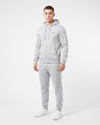 Chándal con cremallera y cinta lateral Lacoste — Gris