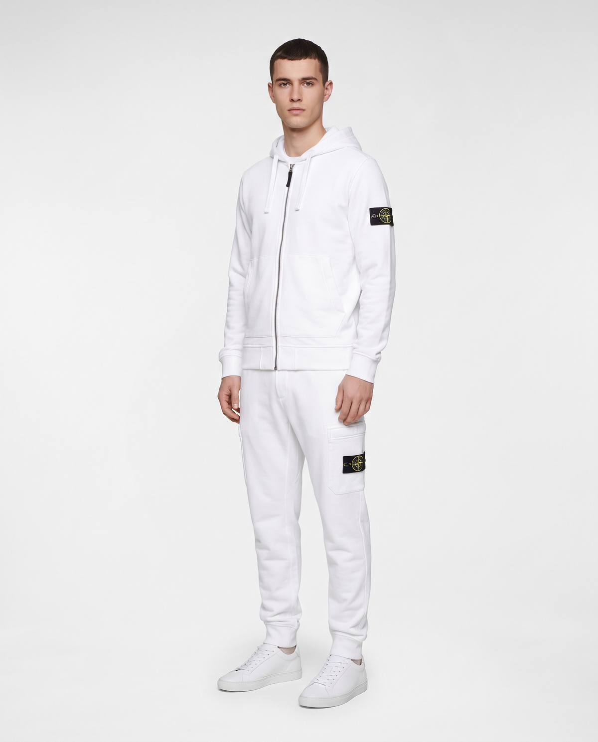 Chándal con cremallera Stone Island — Blanco