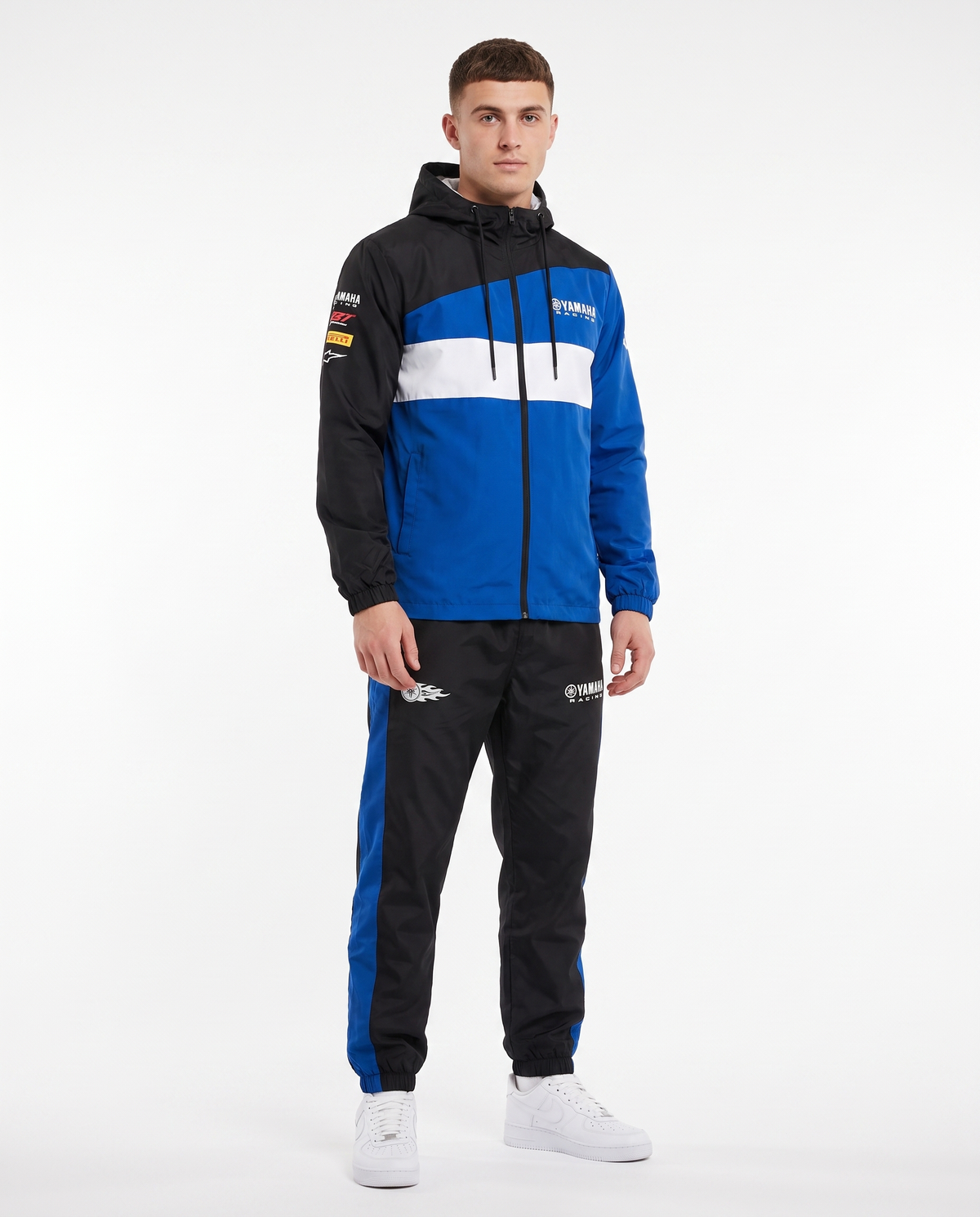 Chándal cortavientos Racing Yamaha — Azul, negro y blanco