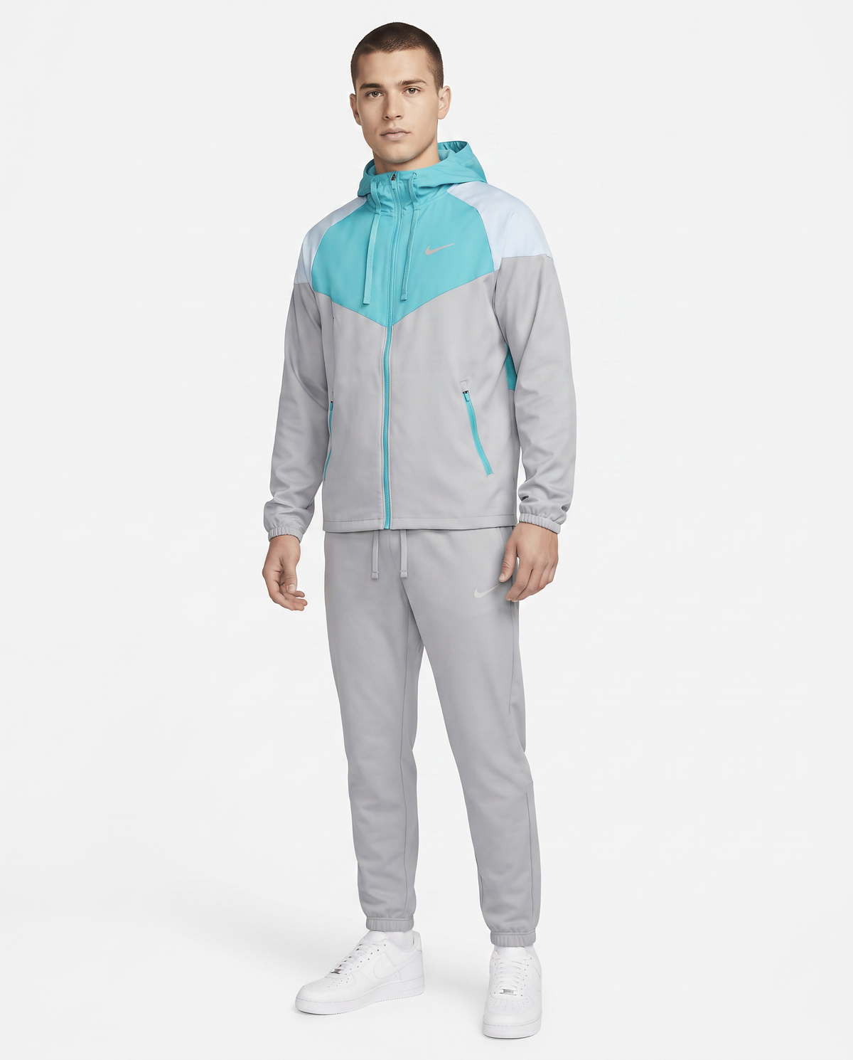 Chándal cortavientos Nike — Turquesa y gris