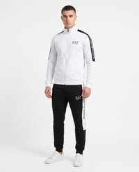 Chándal con cremallera EA7 Emporio Armani — Blanco y negro