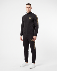 Chándal con cremallera EA7 Emporio Armani — Negro y dorado