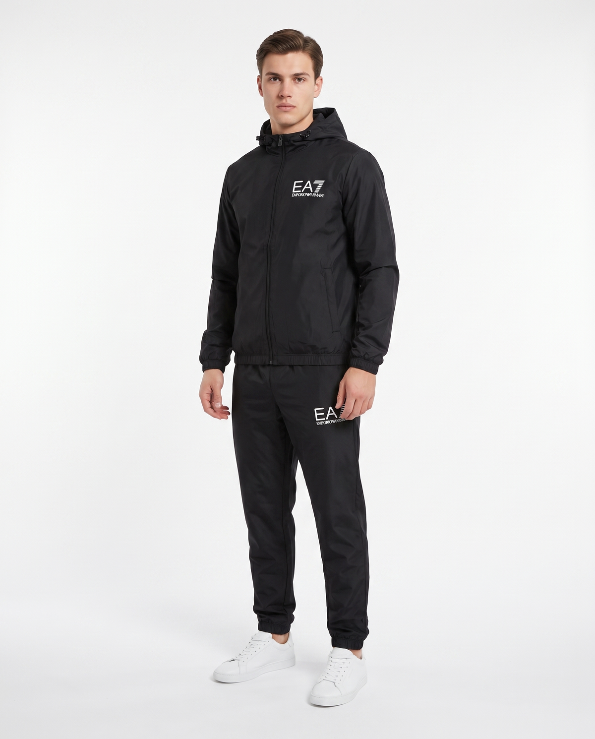 Chándal cortavientos EA7 Emporio Armani — Negro y blanco