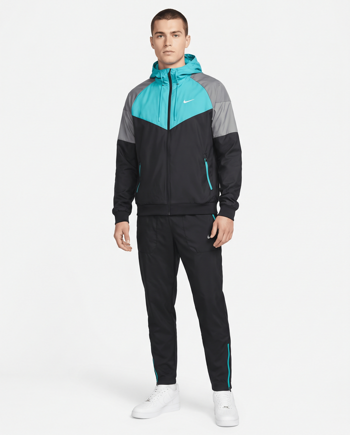 Chándal cortavientos Nike — Turquesa, gris y negro