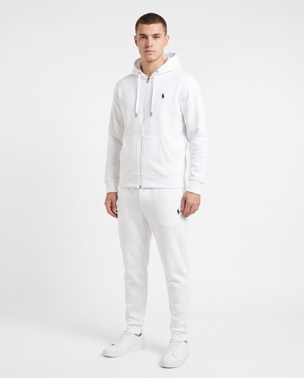 Chándal con cremallera y capucha Polo Ralph Lauren — Blanco
