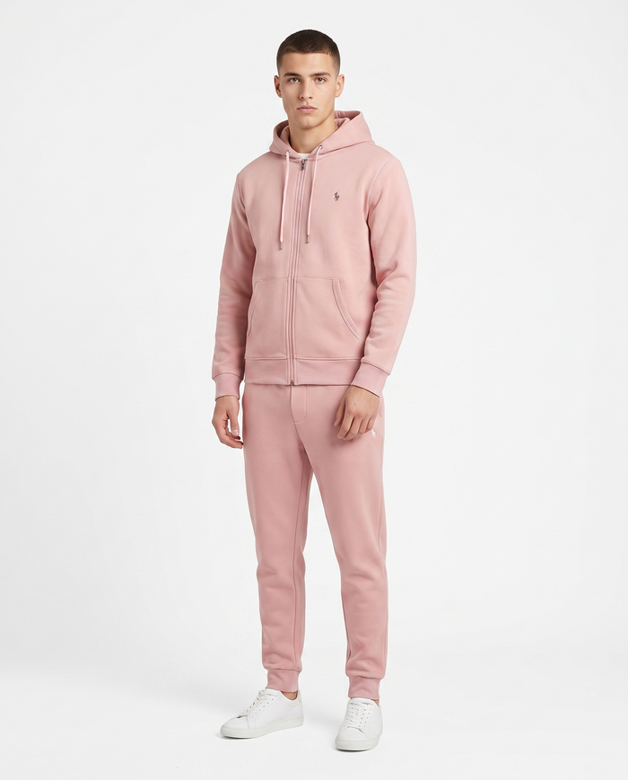 Chándal con cremallera y capucha Polo Ralph Lauren — Rosa palo