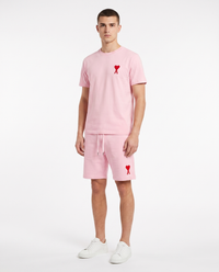 Conjunto camiseta y pantalón corto Ami Paris — Rosa