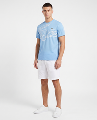 Conjunto camiseta y pantalón corto Lacoste — Azul y blanco