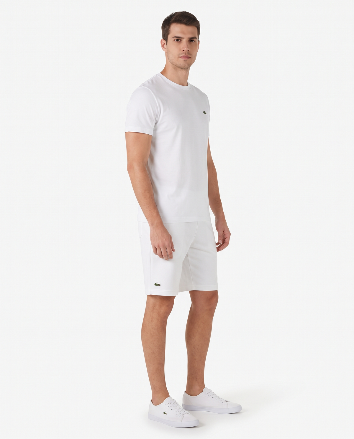 Conjunto camiseta y pantalón corto Lacoste — Blanco