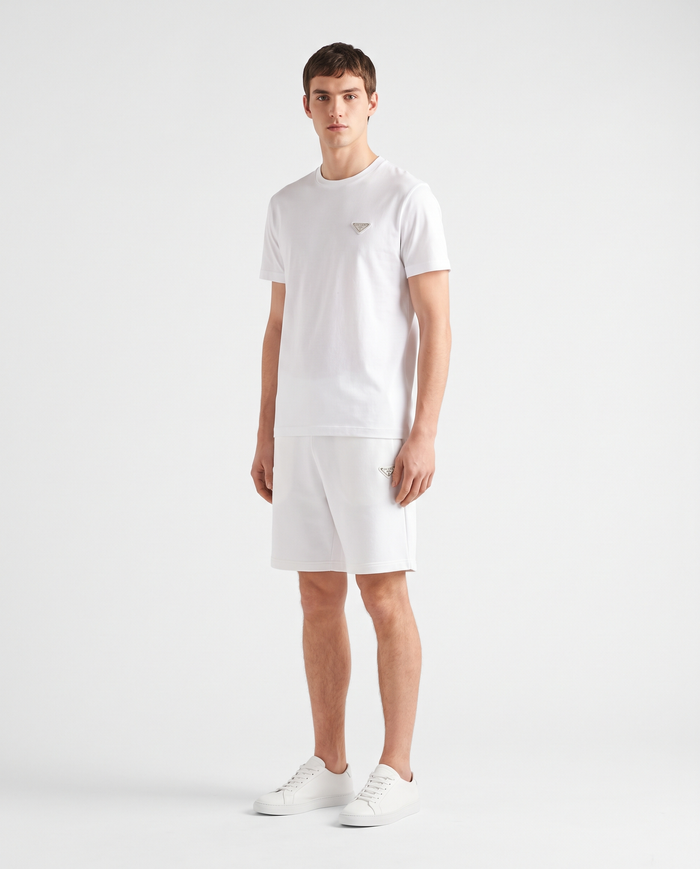 Conjunto camiseta y pantalón corto Prada — Blanco